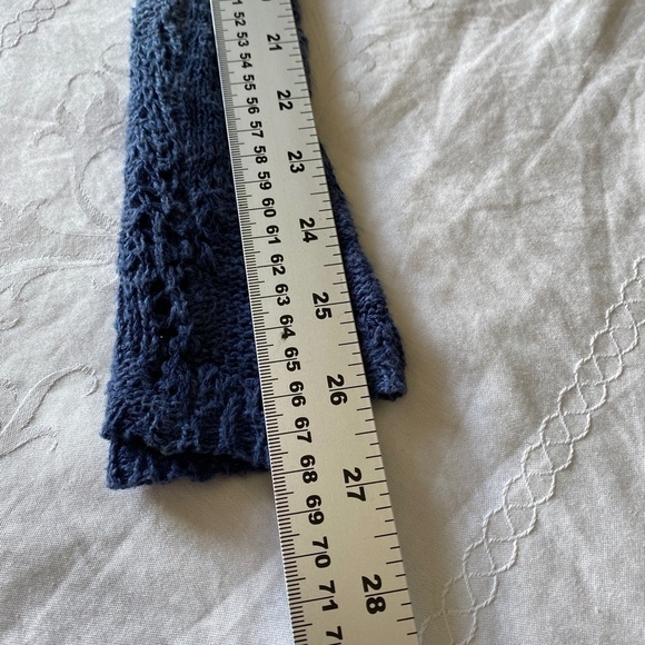 Moth Anthropologie Crochet Long Open Front Gradient Color Cardigan Size Medium - Picture 10 of 12